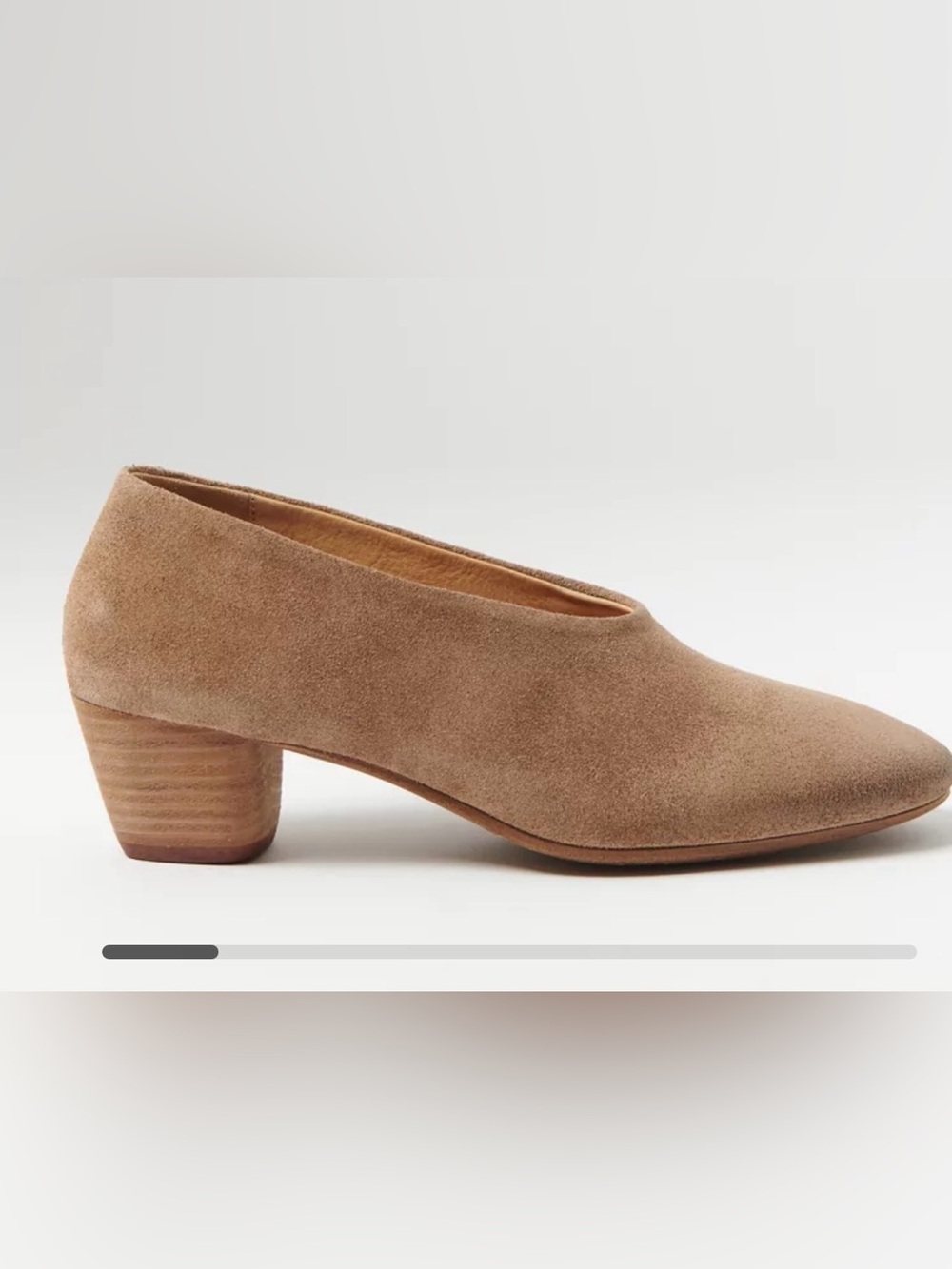 Marsell Light Taupe Suede Slip-On Flats